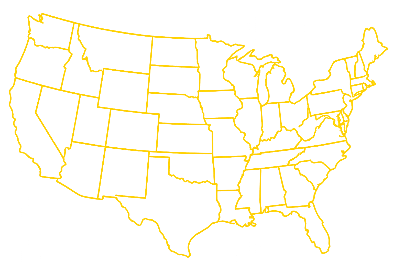 Map of United States partner locations